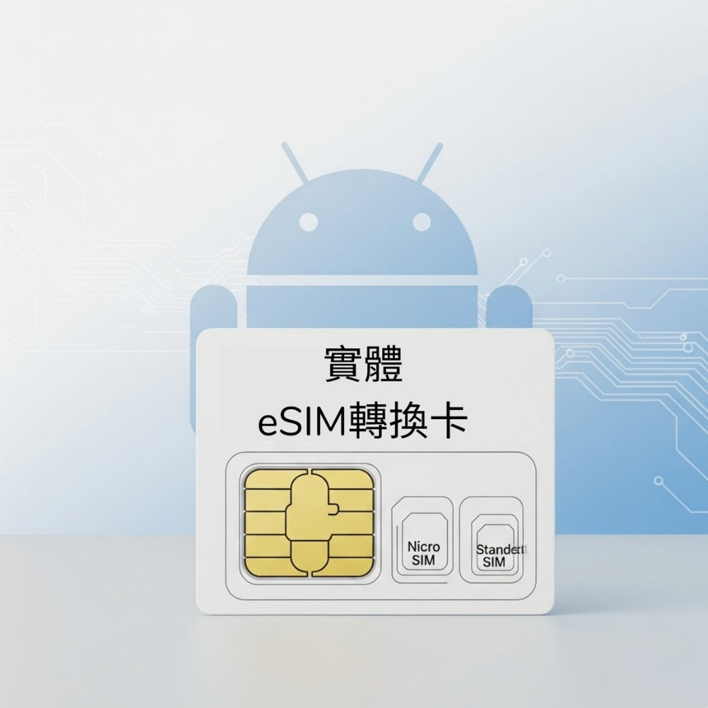 【實體卡】安卓專用 eSIM 轉換卡｜舊手機秒升級eSIM，支援三合一 SIM卡 UICC卡