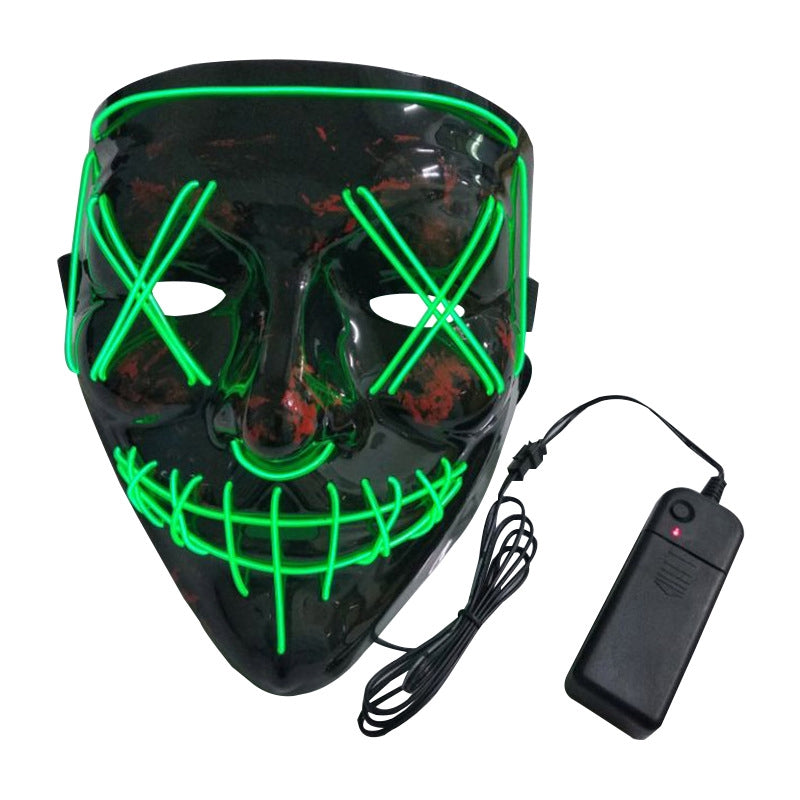 萬聖節發光LED面具 鬼臉面具 派對面具【H90】