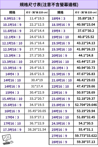 防窺片 10吋11吋12吋13吋14吋15吋16吋17吋18吋 防窺膜 螢幕防窺  防偷窺 隱私保護