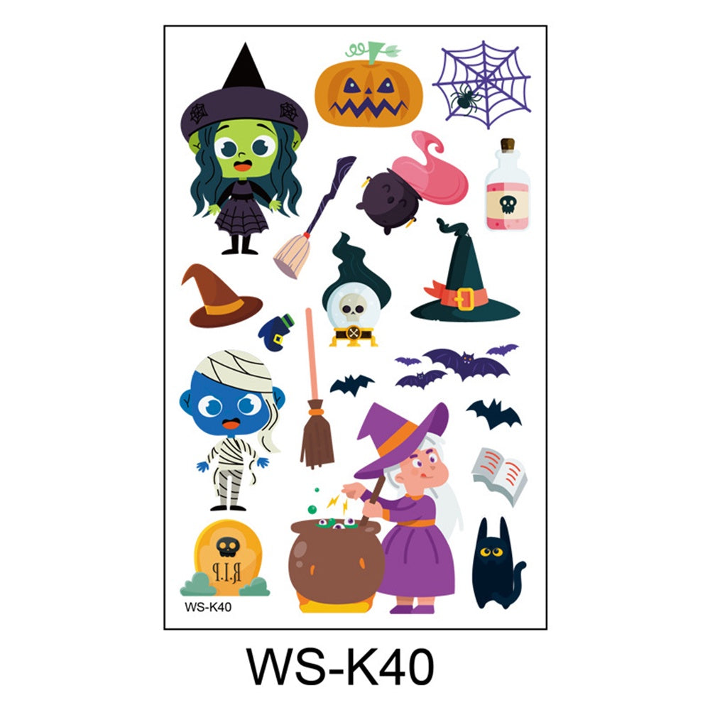 Halloween Tattoo Sticker Waterproof Tattoo Cartoon Halloween Tattoo Sticker [H28]