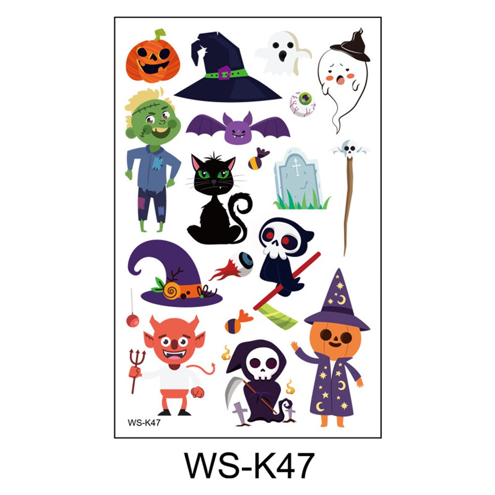 Halloween Tattoo Sticker Waterproof Tattoo Cartoon Halloween Tattoo Sticker [H28]