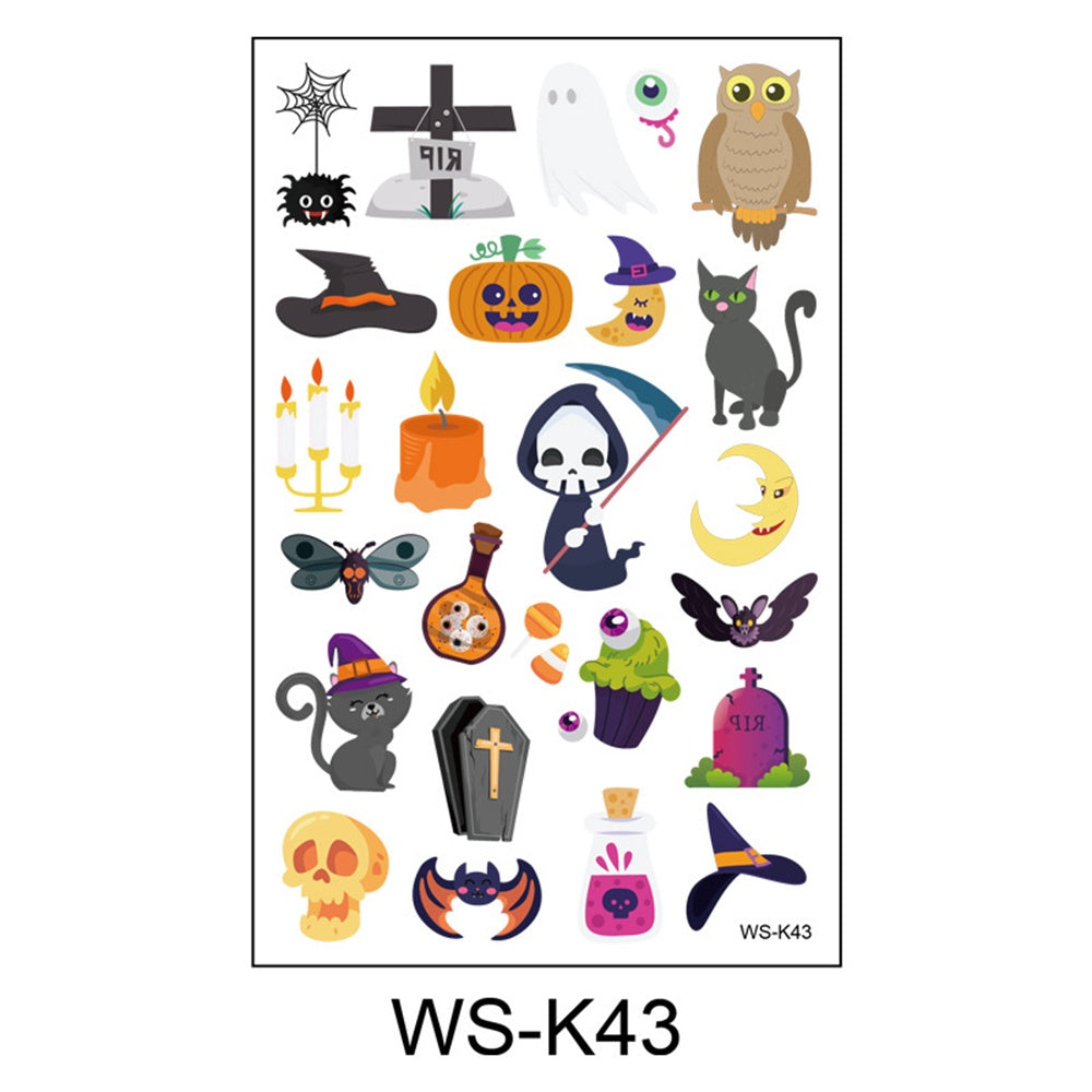 Halloween Tattoo Sticker Waterproof Tattoo Cartoon Halloween Tattoo Sticker [H28]