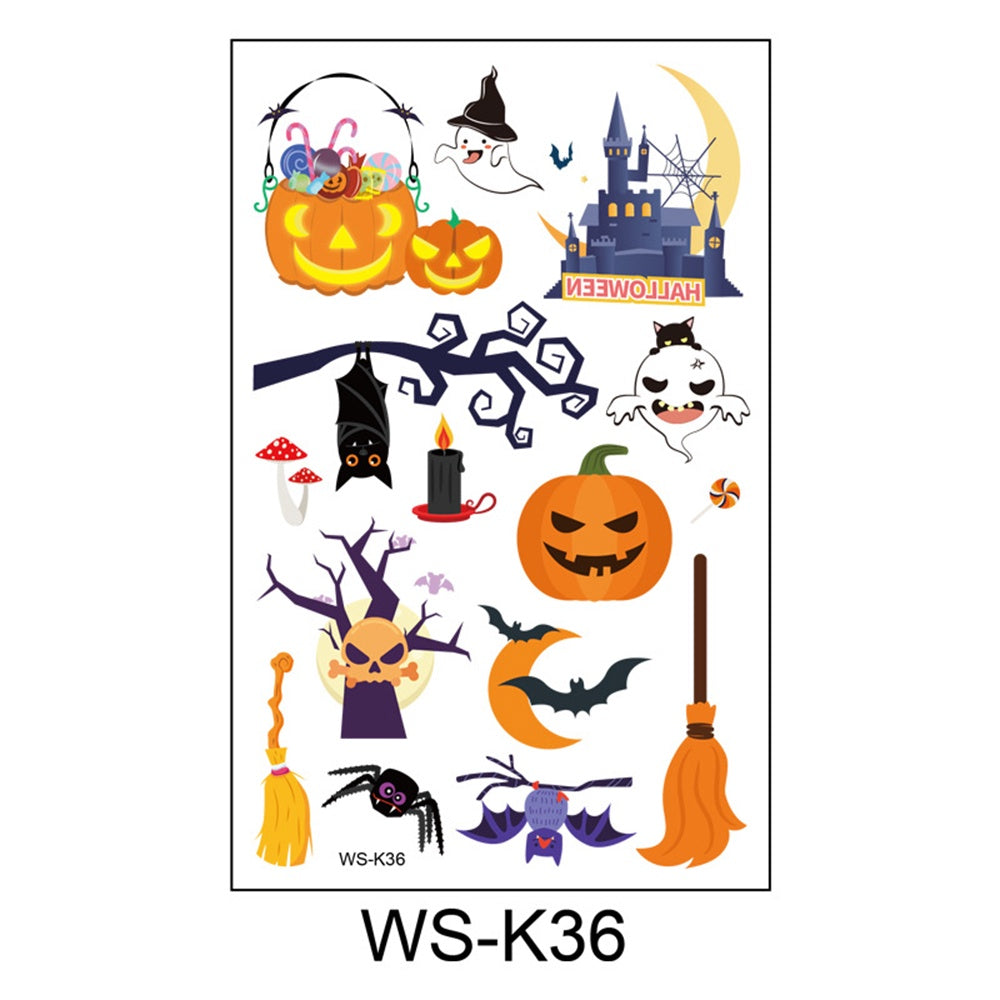 Halloween Tattoo Sticker Waterproof Tattoo Cartoon Halloween Tattoo Sticker [H28]