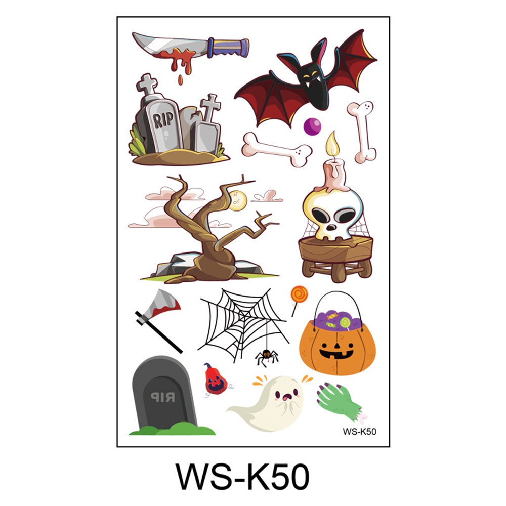 Halloween Tattoo Sticker Waterproof Tattoo Cartoon Halloween Tattoo Sticker [H28]