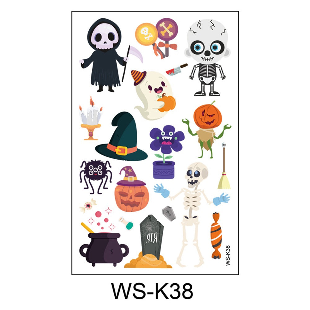 Halloween Tattoo Sticker Waterproof Tattoo Cartoon Halloween Tattoo Sticker [H28]