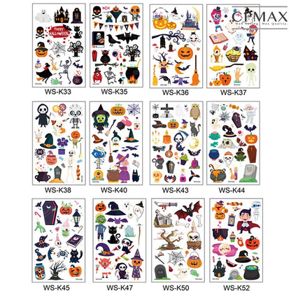 Halloween Tattoo Sticker Waterproof Tattoo Cartoon Halloween Tattoo Sticker [H28]