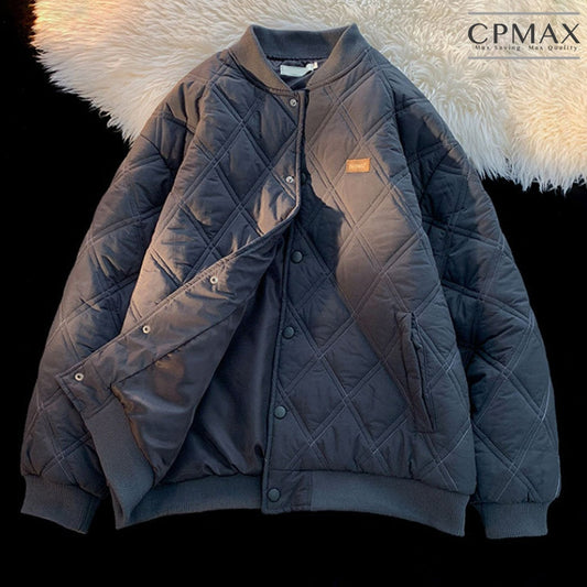 Cotton-paved jacket American retro rhombus warm jacket winter quilted thickened jacket [C229]