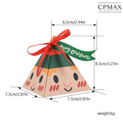 聖誕禮物三角紙盒 糖果紙盒  三角糖盒【H377】