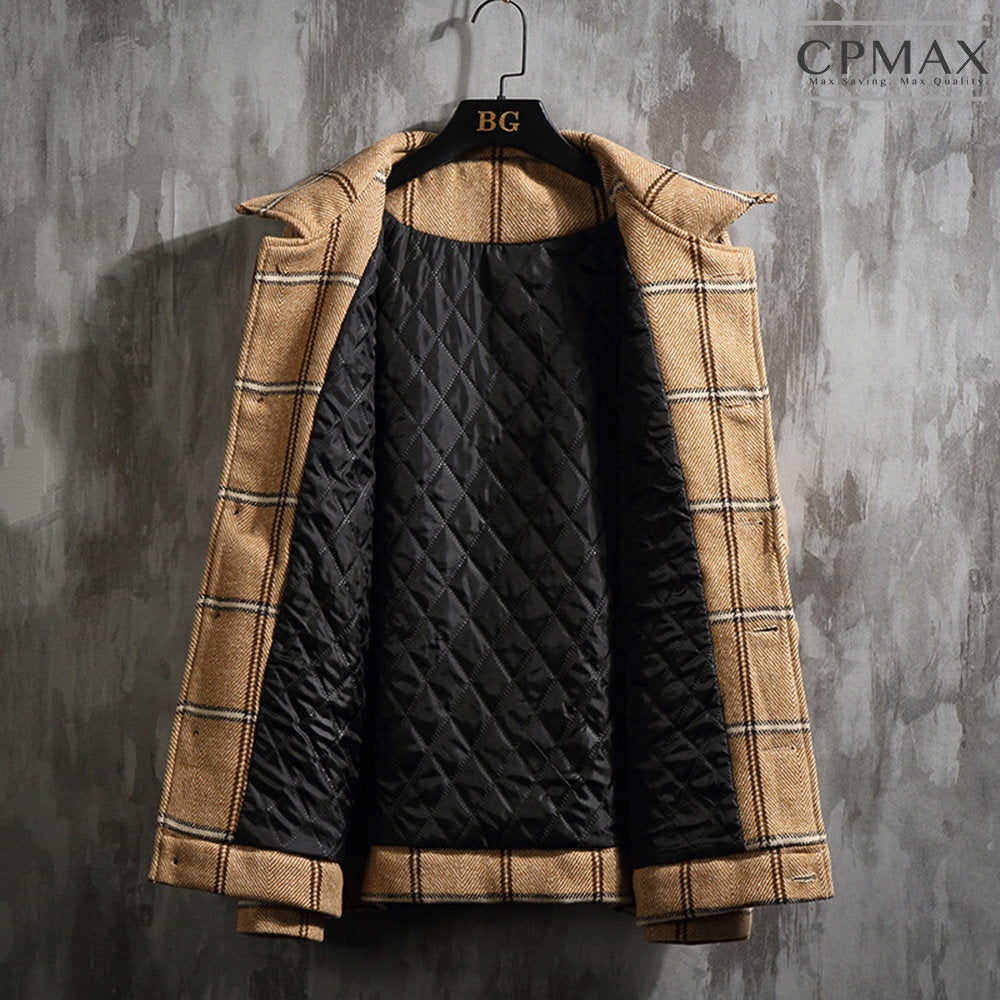 Korean style autumn and winter woolen plaid thickened jacket trendy jacket [C228]